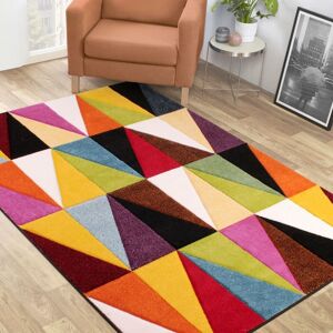 The Rug Shop UK Multi Modern Easy to clean Hand Made Geometric Geometric Area Rug Size: 80 cm x 150 cm Multicolor 80 cm x 150 cm The Rug Shop UK Multi Modern Easy to clean Hand Made Geometric Geometric Area Rug Size: 80 cm x 150 cm Multicolor 80 cm x 150 cm