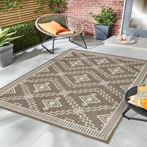 The Rug Shop UK Brown Border Modern Geometric Polyester Striped Easy To Clean Rug Size: 120 cm x 170 cm Brown 120 cm x 170 cm The Rug Shop UK Brown Border Modern Geometric Polyester Striped Easy To Clean Rug Size: 120 cm x 170 cm Brown 120 cm x 170 cm