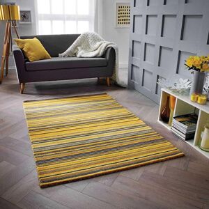 The Rug Shop UK Yellow Handmade Modern Easy to clean Striped Area Rug Size: 60 cm x 230 cm Yellow 60 cm x 230 cm The Rug Shop UK Yellow Handmade Modern Easy to clean Striped Area Rug Size: 60 cm x 230 cm Yellow 60 cm x 230 cm