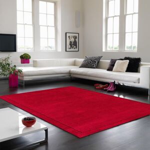 The Rug Shop UK Handmade Luxurious Modern Plain Wool Easy To Clean Area Rug in Red Size: 160 cm x 230 cm Red 160 cm x 230 cm The Rug Shop UK Handmade Luxurious Modern Plain Wool Easy To Clean Area Rug in Red Size: 160 cm x 230 cm Red 160 cm x 230 cm