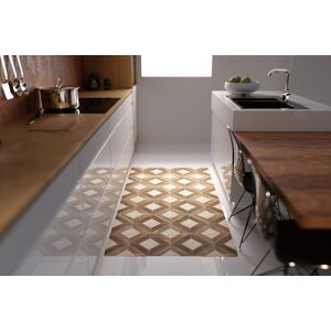 Artsy Mats Parquet Style Vinyl Floor Mat 67x145cm Size: Medium Multicolor Medium Artsy Mats Parquet Style Vinyl Floor Mat 67x145cm Size: Medium Multicolor Medium