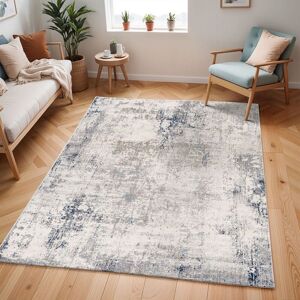 The Rug Shop UK Ivory Grey Modern Rug, Abstract Stain Resistant Easy to Clean Rug Size: 120 cm x 170 cm Ivory 120 cm x 170 cm The Rug Shop UK Ivory Grey Modern Rug, Abstract Stain Resistant Easy to Clean Rug Size: 120 cm x 170 cm Ivory 120 cm x 170 cm