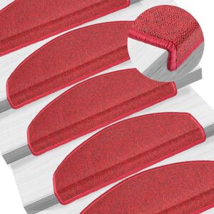 Berkfield Home Carpet Stair Treads 15 pcs Bordeaux Red 65x24x4 cm Size: Medium Red Medium Berkfield Home Carpet Stair Treads 15 pcs Bordeaux Red 65x24x4 cm Size: Medium Red Medium