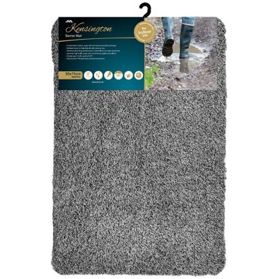 JVL Kensington Doormat - Grey - 50x75cm - Indoor Accessory JVL Kensington Doormat - Grey - 50x75cm - Indoor Accessory