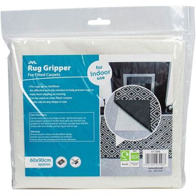 JVL Rug Safe Carpet Gripper for Carpet Floors 60 x 90cm in White Size: 60 cm x 100 cm White 60 cm x 100 cm JVL Rug Safe Carpet Gripper for Carpet Floors 60 x 90cm in White Size: 60 cm x 100 cm White 60 cm x 100 cm