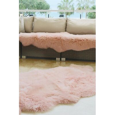 Origin - Genuine Sheepskin Quad Rug - 105x160 cm - Rose Origin - Genuine Sheepskin Quad Rug - 105x160 cm - Rose