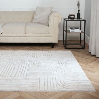 OHS Tufted Arches Rug Soft Floor Carpet Non Slip Area Mat in Stone Size: 120 cm x 170 cm Stone 120 cm x 170 cm OHS Tufted Arches Rug Soft Floor Carpet Non Slip Area Mat in Stone Size: 120 cm x 170 cm Stone 120 cm x 170 cm