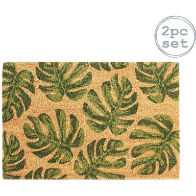 Nicola Spring - Monstera - Natural Coir - Doormat Nicola Spring - Monstera - Natural Coir - Doormat