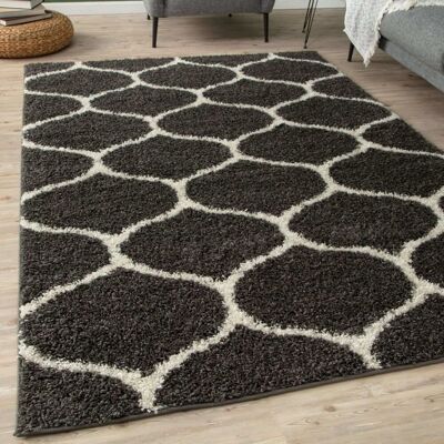 THE RUGS - Myshaggy Trellis - Dark Grey - 60x110cm - Rug THE RUGS - Myshaggy Trellis - Dark Grey - 60x110cm - Rug