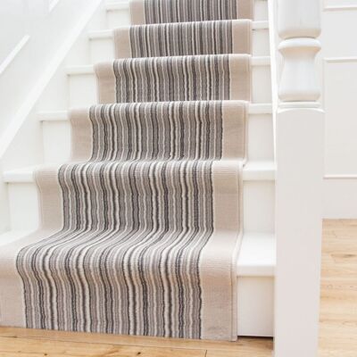 Kukoon Beige Striped Cut to Measure Stair Carpet Runner Rug 80cm Wide Size: 80 cm x 1500 cm Beige 80 cm x 1500 cm Kukoon Beige Striped Cut to Measure Stair Carpet Runner Rug 80cm Wide Size: 80 cm x 1500 cm Beige 80 cm x 1500 cm