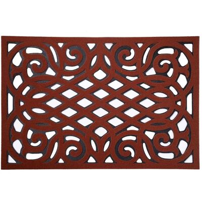 Nicoman Victorian Style Outdoor Door Mat - Heavy Duty Non-Slip Entrance Mat in Terracotta Size: 45 cm x 75 cm Terracotta 45 cm x 75 cm Nicoman Victorian Style Outdoor Door Mat - Heavy Duty Non-Slip Entrance Mat in Terracotta Size: 45 cm x 75 cm Terracotta 45 cm x 75 cm