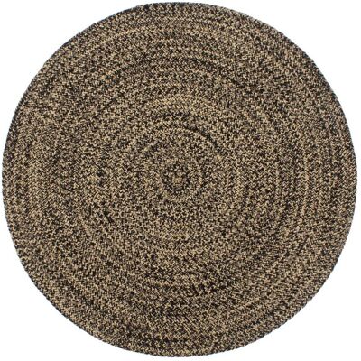 Berkfield Home Handmade Rug Jute Black & Brown 210 cm Size: 100 cm diameter Black 100 cm diameter Berkfield Home Handmade Rug Jute Black & Brown 210 cm Size: 100 cm diameter Black 100 cm diameter