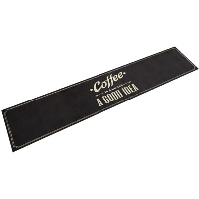 Berkfield Home Kitchen Rug Washable Coffee Text 60x300 cm Velvet in Black Black 60x300 cm Berkfield Home Kitchen Rug Washable Coffee Text 60x300 cm Velvet in Black Black 60x300 cm