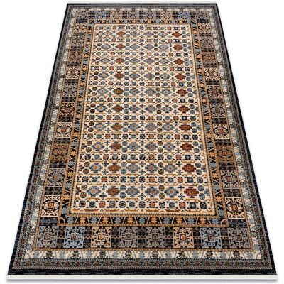 KESHAN Wool Rug - Vintage Pattern, Beige / Navy - 80x145cm KESHAN Wool Rug - Vintage Pattern, Beige / Navy - 80x145cm