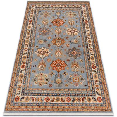 KESHAN Wool Carpet Beige / Blue - 200x290 cm - Oriental KESHAN Wool Carpet Beige / Blue - 200x290 cm - Oriental