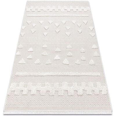 RugsX Eco Sisal Moroccan 155x220cm Zigzag Fringe Rug - Beige / Cream RugsX Eco Sisal Moroccan 155x220cm Zigzag Fringe Rug - Beige / Cream