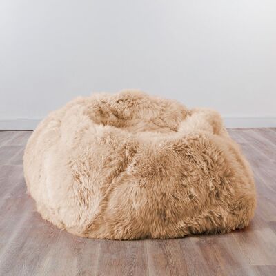 Native Natural XXL Luxurious Sheepskin Beanbag in Beige Beige Native Natural XXL Luxurious Sheepskin Beanbag in Beige Beige