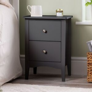 Christow Black Bedside Table 2 Drawer Slim Bedroom Nightstand Storage Cabinet Unit Black Christow Black Bedside Table 2 Drawer Slim Bedroom Nightstand Storage Cabinet Unit Black