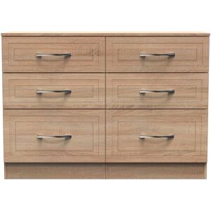 Ready Assembled 2 U Stafford 6 Drawer Wide Chest (Ready Assembled) in Natural Natural Ready Assembled 2 U Stafford 6 Drawer Wide Chest (Ready Assembled) in Natural Natural