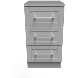 Ready Assembled 2 U Ripon 3 Drawer Bedside Cab(Ready Assembled) in Light Grey Light Grey Ready Assembled 2 U Ripon 3 Drawer Bedside Cab(Ready Assembled) in Light Grey Light Grey