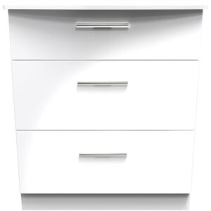 Ready Assembled 2 U Harrow 3 Drawer Deep Chest (Ready Assembled) in White White Ready Assembled 2 U Harrow 3 Drawer Deep Chest (Ready Assembled) in White White