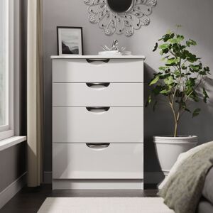 Ready Assembled 2 U Holborn 4 Drawer Deep Chest (Ready Assembled) in White Size: Medium White Medium Ready Assembled 2 U Holborn 4 Drawer Deep Chest (Ready Assembled) in White Size: Medium White Medium