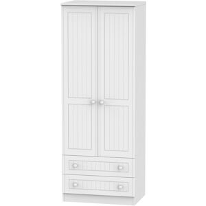 Ready Assembled 2 U Lancaster 2 Door 2 Drawer Wardrobe (Ready Assembled) in White White Ready Assembled 2 U Lancaster 2 Door 2 Drawer Wardrobe (Ready Assembled) in White White