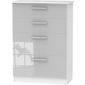 Ready Assembled 2 U Trent 4 Drawer Deep Chest (Ready Assembled) in Mid Grey Mid Grey Ready Assembled 2 U Trent 4 Drawer Deep Chest (Ready Assembled) in Mid Grey Mid Grey