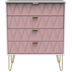 Ready Assembled 2 U Dallas 4 Drawer Chest (Ready Assembled) in Dusty Pink Dusty Pink Ready Assembled 2 U Dallas 4 Drawer Chest (Ready Assembled) in Dusty Pink Dusty Pink