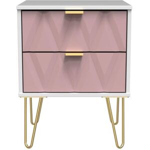 Ready Assembled 2 U Dallas 2 Drawer Bedside Cab(Ready Assembled) in Dusty Pink Dusty Pink Ready Assembled 2 U Dallas 2 Drawer Bedside Cab(Ready Assembled) in Dusty Pink Dusty Pink