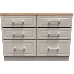 Ready Assembled 2 U Norfolk 6 Drawer Wide Chest (Ready Assembled) in Taupe Size: Large Taupe Large Ready Assembled 2 U Norfolk 6 Drawer Wide Chest (Ready Assembled) in Taupe Size: Large Taupe Large