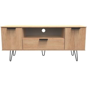 Ready Assembled 2 U Fuji 2 Door 1 Drawer Wide TV Unit (Ready Assembled) in Natural Size: Large Natural Large Ready Assembled 2 U Fuji 2 Door 1 Drawer Wide TV Unit (Ready Assembled) in Natural Size: Large Natural Large