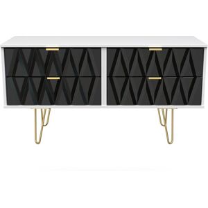 Ready Assembled 2 U Dallas 4 Drawer Bed Box (Ready Assembled) in Black Black Ready Assembled 2 U Dallas 4 Drawer Bed Box (Ready Assembled) in Black Black