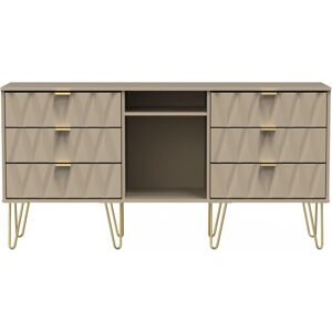 Ready Assembled 2 U Dallas 6 Drawer Sideboard (Ready Assembled) in Light Brown Light Brown Ready Assembled 2 U Dallas 6 Drawer Sideboard (Ready Assembled) in Light Brown Light Brown