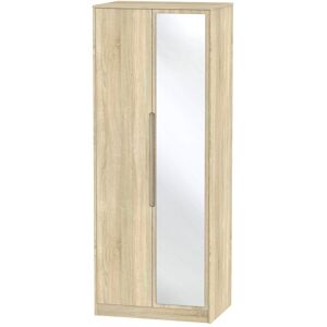 Ready Assembled 2 U Bristol Tall 2 Door Mirrored Wardrobe (Ready Assembled) in Light Oak Light Oak Ready Assembled 2 U Bristol Tall 2 Door Mirrored Wardrobe (Ready Assembled) in Light Oak Light Oak
