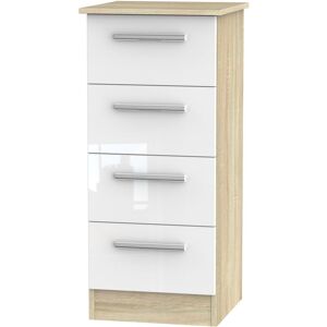 Ready Assembled 2 U Trent 4 Drawer Tallboy (Ready Assembled) in White White Ready Assembled 2 U Trent 4 Drawer Tallboy (Ready Assembled) in White White
