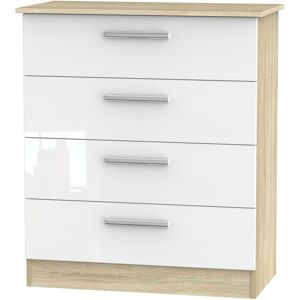 Ready Assembled 2 U Stafford 4 Drawer Chest (Ready Assembled) in White White Ready Assembled 2 U Stafford 4 Drawer Chest (Ready Assembled) in White White