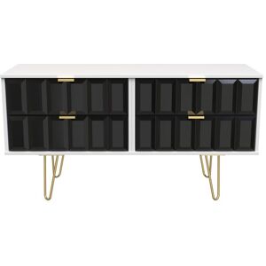 Ready Assembled 2 U Metro 4 Drawer Bed Box (Ready Assembled) in True Black True Black Ready Assembled 2 U Metro 4 Drawer Bed Box (Ready Assembled) in True Black True Black