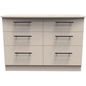 Ready Assembled 2 U Howard 6 Drawer Wide Chest (Ready Assembled) in Taupe Taupe Ready Assembled 2 U Howard 6 Drawer Wide Chest (Ready Assembled) in Taupe Taupe
