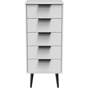 Ready Assembled 2 U Fuji 5 Drawer Tallboy (Ready Assembled) in White White Ready Assembled 2 U Fuji 5 Drawer Tallboy (Ready Assembled) in White White