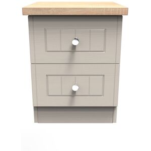 Ready Assembled 2 U Norton 2 Drawer Bedside Cabinet (Ready Assembled) in Taupe Size: Small Taupe Small Ready Assembled 2 U Norton 2 Drawer Bedside Cabinet (Ready Assembled) in Taupe Size: Small Taupe Small