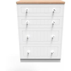 Ready Assembled 2 U Norton 4 Drawer Deep Chest (Ready Assembled) in White Size: Medium White Medium Ready Assembled 2 U Norton 4 Drawer Deep Chest (Ready Assembled) in White Size: Medium White Medium