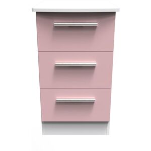 Ready Assembled 2 U Harrow 3 Drawer Bedside Cab(Ready Assembled) in Dusty Pink Dusty Pink Ready Assembled 2 U Harrow 3 Drawer Bedside Cab(Ready Assembled) in Dusty Pink Dusty Pink