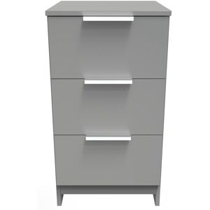 Ready Assembled 2 U Dover 3 Drawer Bedside Cabinet (Ready Assembled) in Dark Grey Dark Grey Ready Assembled 2 U Dover 3 Drawer Bedside Cabinet (Ready Assembled) in Dark Grey Dark Grey