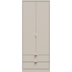 Ready Assembled 2 U Bexley 2 Door 2 Drawer Wardrobe (Ready Assembled) in Taupe Taupe Ready Assembled 2 U Bexley 2 Door 2 Drawer Wardrobe (Ready Assembled) in Taupe Taupe