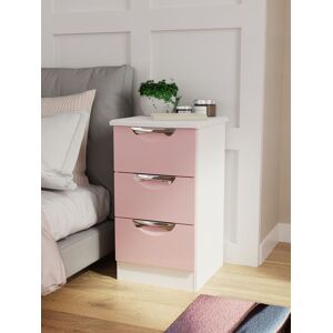 Ready Assembled 2 U Holborn 3 Drawer Bedside (Ready Assembled) in Dusty Pink Size: Small Dusty Pink Small Ready Assembled 2 U Holborn 3 Drawer Bedside (Ready Assembled) in Dusty Pink Size: Small Dusty Pink Small