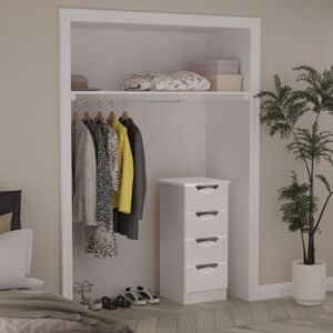 Ready Assembled 2 U Holborn 4 Drawer Tallboy (Ready Assembled) in White Size: Small White Small Ready Assembled 2 U Holborn 4 Drawer Tallboy (Ready Assembled) in White Size: Small White Small
