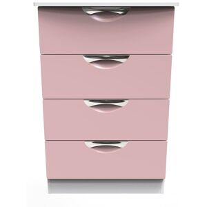 Ready Assembled 2 U Holborn 4 Drawer Midi Chest (Ready Assembled) in Dusty Pink Size: Medium Dusty Pink Medium Ready Assembled 2 U Holborn 4 Drawer Midi Chest (Ready Assembled) in Dusty Pink Size: Medium Dusty Pink Medium