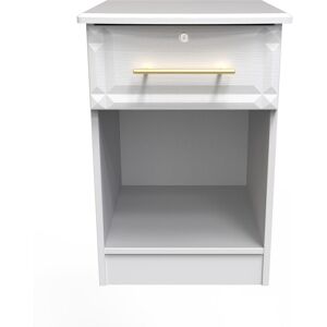 Ready Assembled 2 U Hereford 1 Drawer Bedside Cab(Ready Assembled) in White White Ready Assembled 2 U Hereford 1 Drawer Bedside Cab(Ready Assembled) in White White
