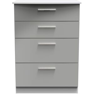 Ready Assembled 2 U Harrow 4 Drawer Deep Chest (Ready Assembled) in Grey Grey Ready Assembled 2 U Harrow 4 Drawer Deep Chest (Ready Assembled) in Grey Grey